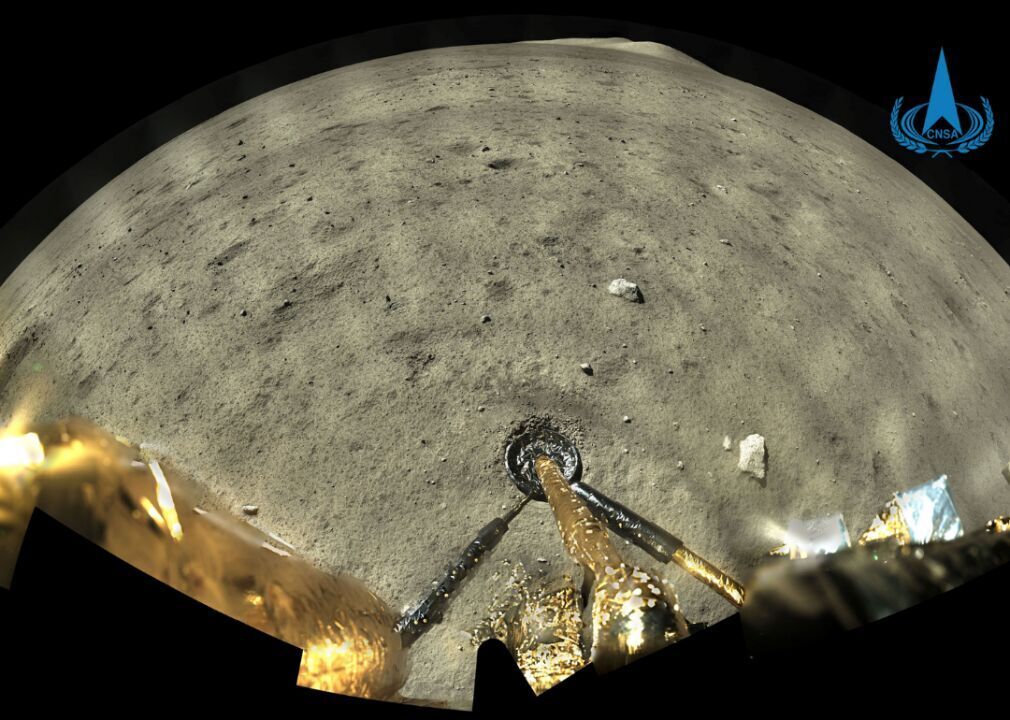 An unmanned Chinese spacecraft lands on the Moon